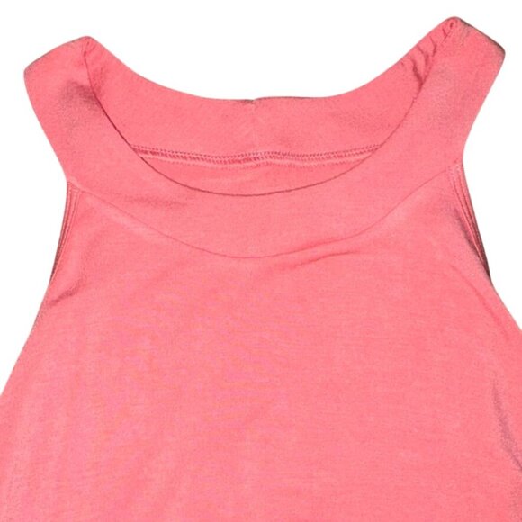 American Eagle Womens High Neck Hankerchief Tank Top-Coral-Size M-NWT - Picture 2 of 5